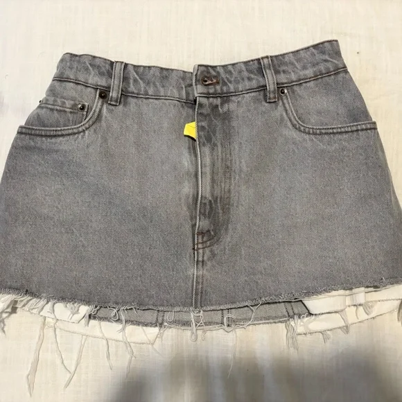 MIU MIU WOMEN'S DENIM SKIRT GREY - Picture 2 of 3